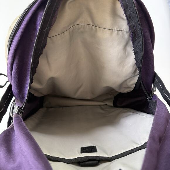 Lands’ End Backpack Purple Gray Tan Outdoor School Hiking Travel Bag 11x16" - Picture 12 of 13